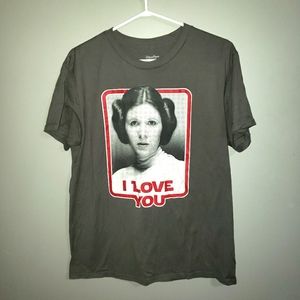 Starwars I love you Princess Leia T shirt size M